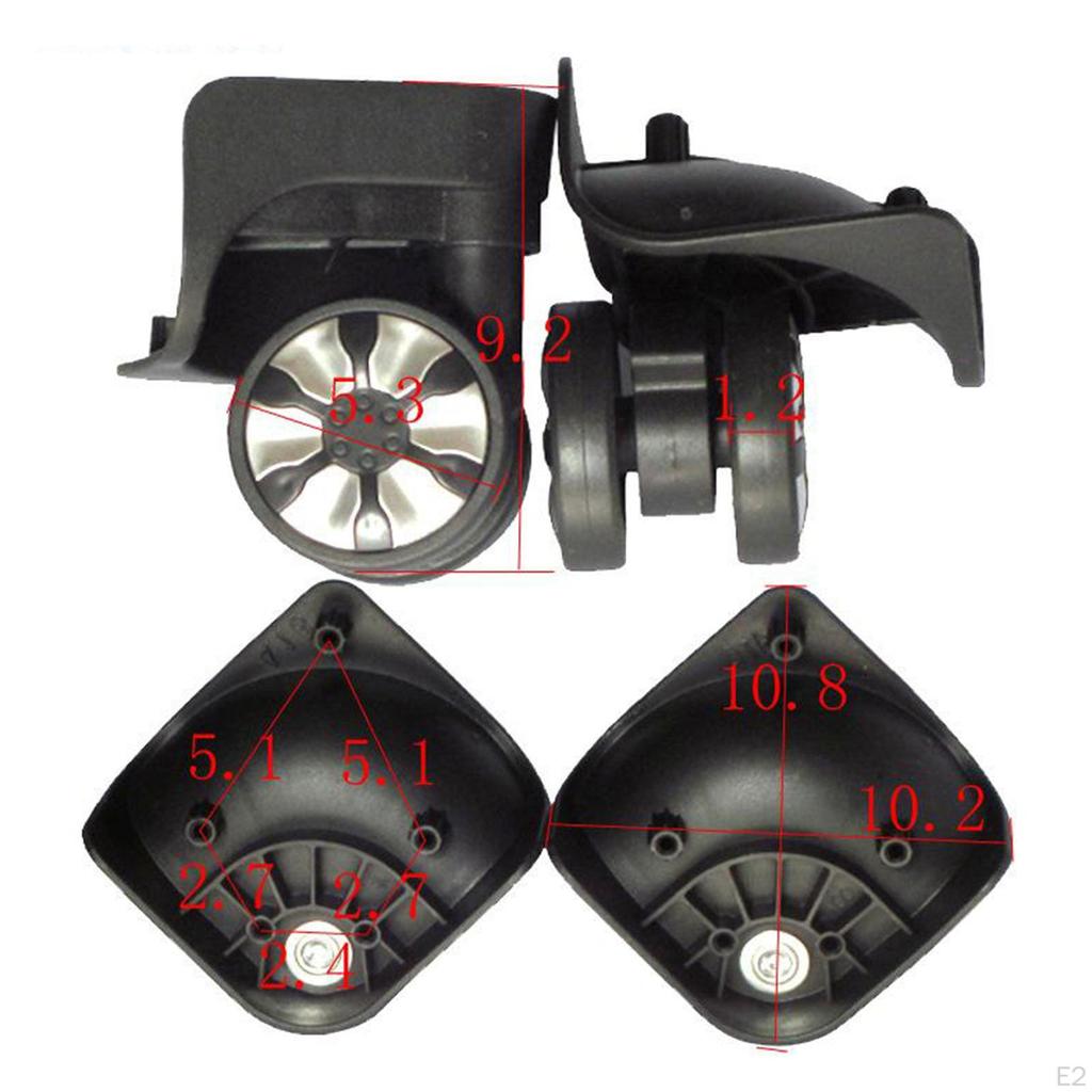 2 Pcs Trolley Case Luggage Wheel Universal Travel Accessories DIY Replacement Wheels