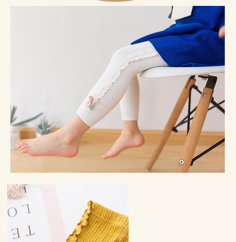 Mädchen Mitteldicke Elastische Herbst Rüschen Leggings 2023