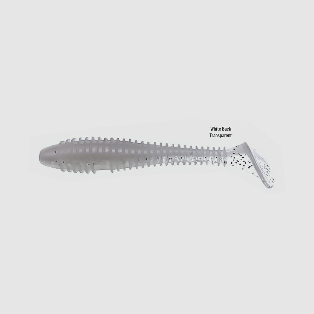50-Piece Scented & Salted Ribbed T-Tail Soft Worm Lure for Fishing