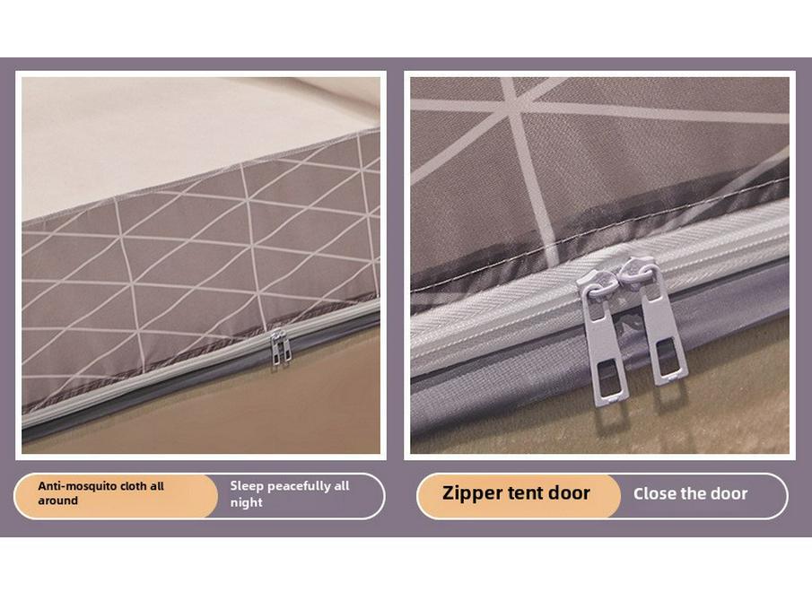 Mongolian Yurt Mosquito Net Tent - Foldable, Free Installation, Mosquito-Proof for Dormitory Bunk Bed with Three Doors