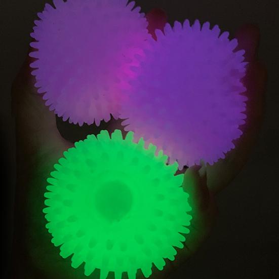 Stress Ball Bouncy Multi-functional Luminous LED Flashing Spiky Balls for Home