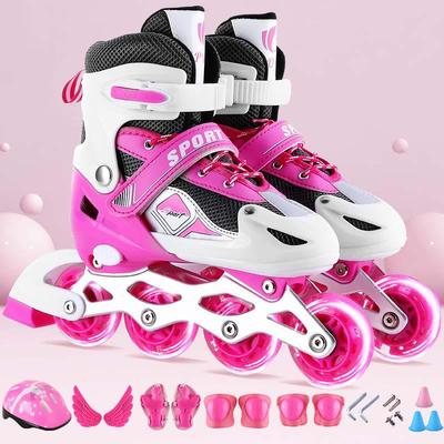Adjustable Inline and Ice Skates Set for Children and Adults