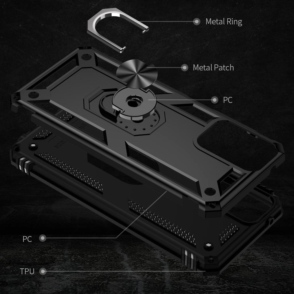 For Motorola Moto G Play 5G (2024) Case PC+TPU Anti-drop Phone Back Cover with Kickstand