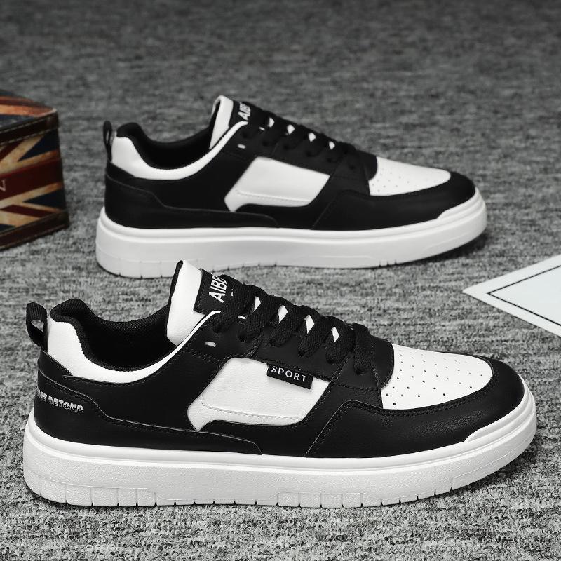 

Осень 2025 года, новые кроссовки для сноуборда, мужская повседневная корейская версия, низкие модные универсальные туфли белого цвета, дышащая кожаная спортивная модная обувь 39