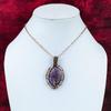 Tree Of Life Purpurite Pendant Copper Wire Wrapped Pendant Handmade Pendant Unique Copper Jewelry Natural Gemstone Pendant Anniversary Gifts