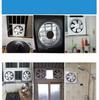 8/10 Inch Ventilation Fan Reversible Through-wall Exhaust Fan with Button Switch Window Shutter Blower Ventilation