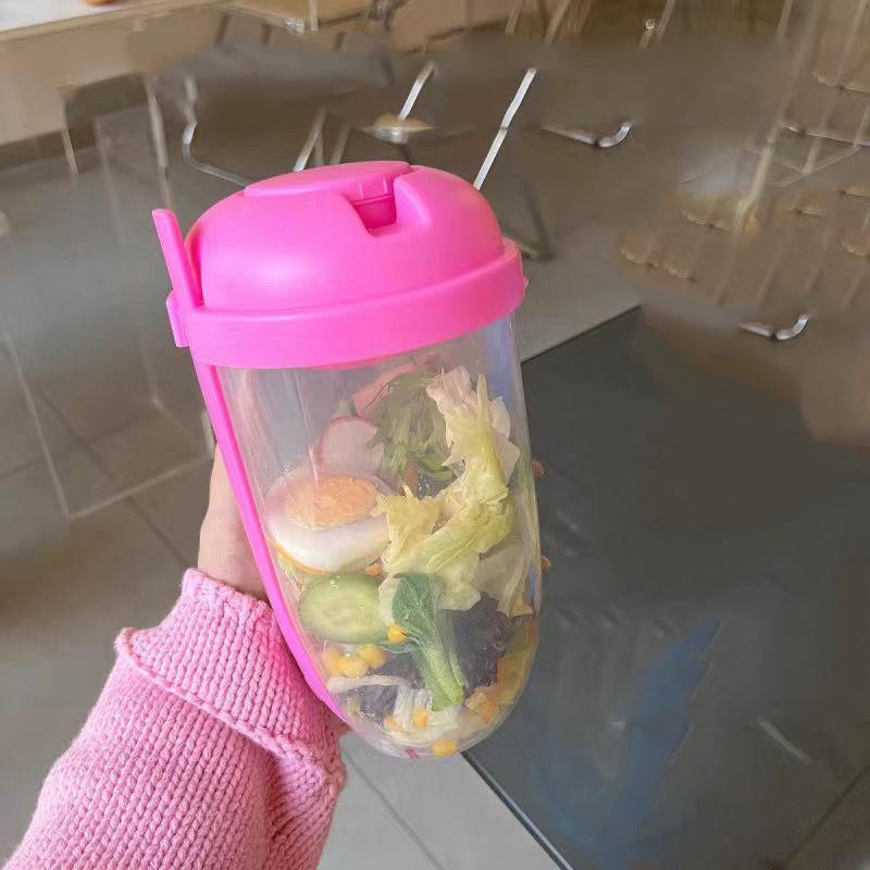 Úložný box na potraviny Snídaňová ovesná kaše Cereálie Ořech Jogurt Salátová miska Uzavíratelná sada nádob s vidličkou Kelímek na omáčku Víko Bento Nádoba na jídlo