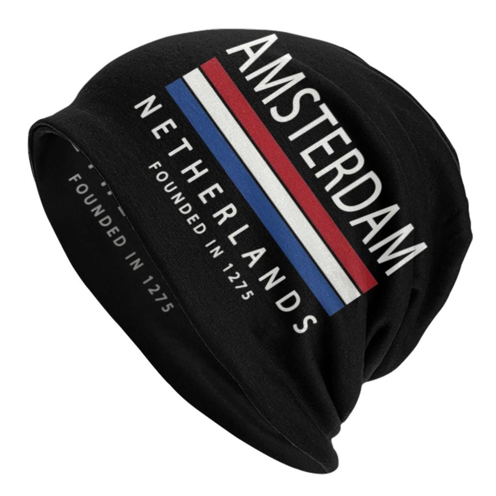Netherlands Flag Bonnet Hats Street Knitting Hat For Unisex Women Warm Winter Holland Flag Skullies Beanies Caps