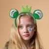 Frog Headbands Furry Plush Cartoon Headbands Hair Accessories for Girls and Womens Holiday Party Headwear