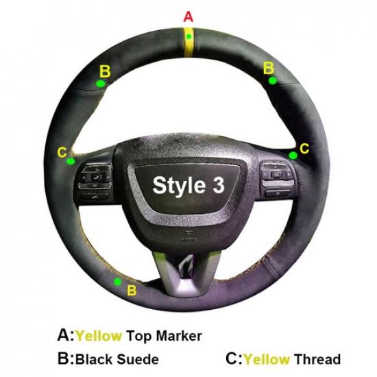 DIY Car Steering Wheel Cover For Seat Leon Alhambra Toledo 2009 2010 2011 2012