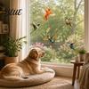 Peel And Stick Bird Sticker 12Pcs Window Clings Protection Decals Removable PVC Anti-Collision Stickers Reusable for Glass Doors Windows