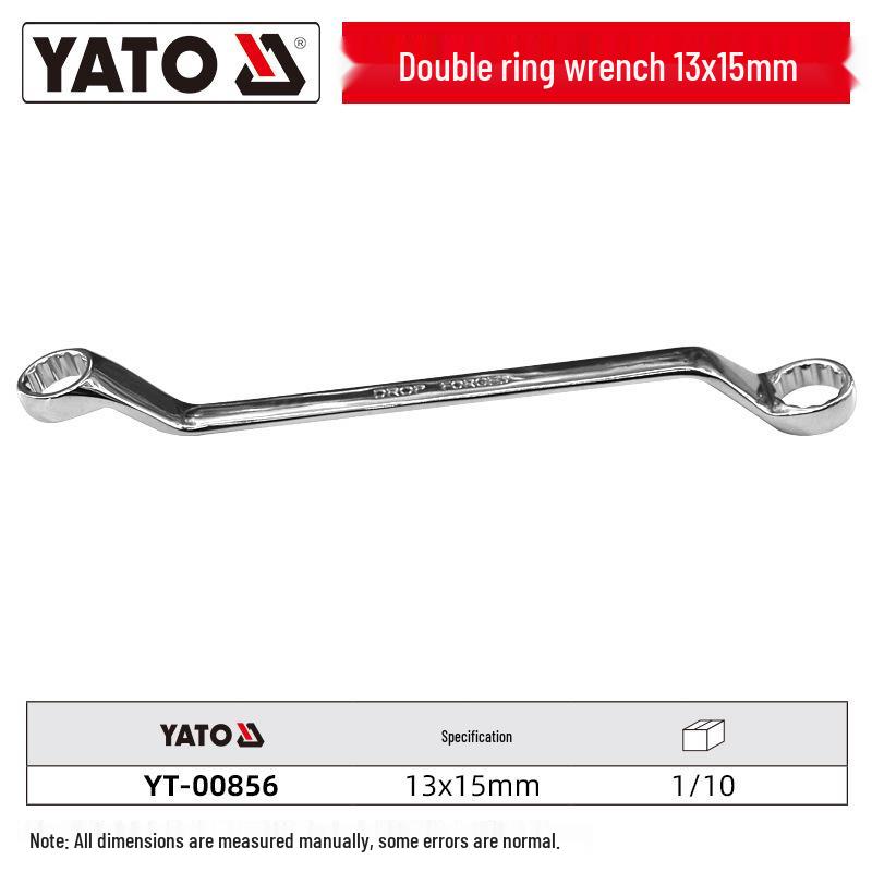 

YATO High Neck Double-Ended Box-End Wrench Set, Mirror Polished Carbon Steel 19x21mm