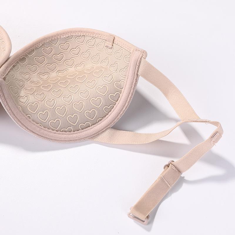 Korean Style Strapless Bra: Invisible, Non-Slip, Sexy Gathering Solid Color for Women