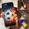 Feuer Fußball Hülle Für Apple iPhone 17 16 15 14 13 12 11 Pro Max 16 Plus 16E 17Air 17Pro Handyhülle Fußball Silikon Funda