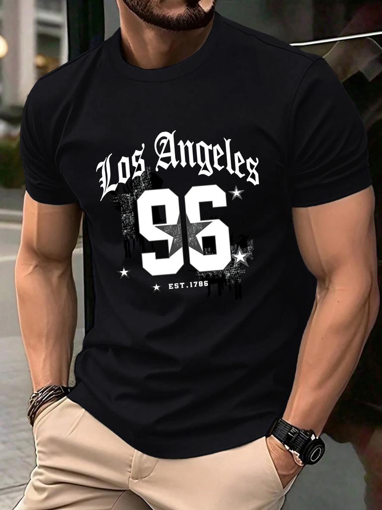 Famous American City Est 1786 Print T Shirts Men Cotton Summer TShirt Loose Casual Clothes Unisex AllMatch ONeck Short Sleeve