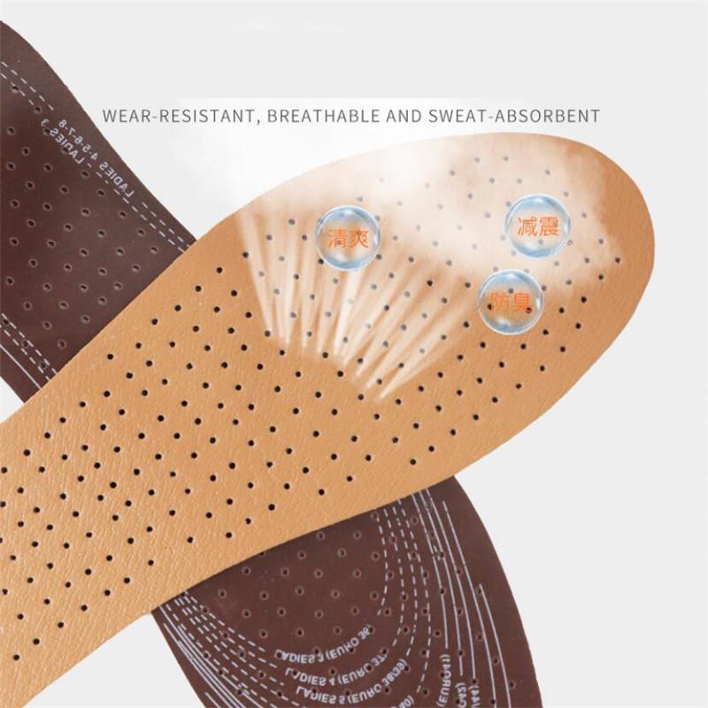 Breathable Ultra Thin Deodorant PU Leather Insoles Absorb Sweat Replacement Inner Soles Shoes Insole Foot Shoes Pad 1 Pair