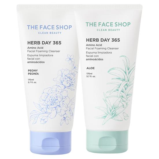 

(E7) [THE FACE SHOP] Herb Day 365 Очищающая пенка для лица с аминокислотами (ПИОН) 170 мл PEONY