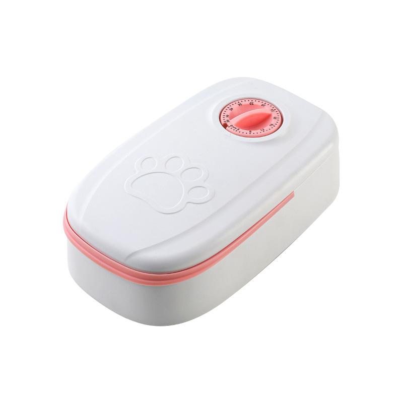 

Автоматическая кормушка для кошек с таймером, 350 мл, миска для кошек, двойная миска для кошек и собак, количественная кормушка для кошек, аксессуары для кошек 1pc розовый