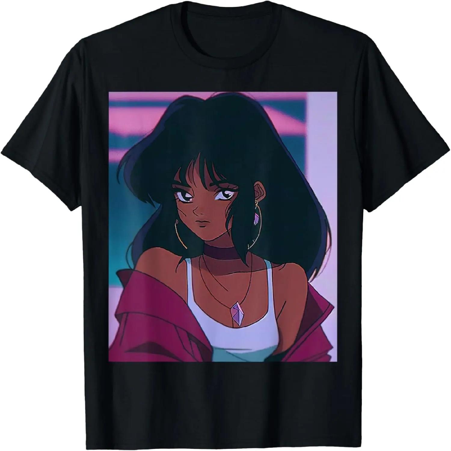 Афро Аниме Эстетика Ретро 80-х Футболка S