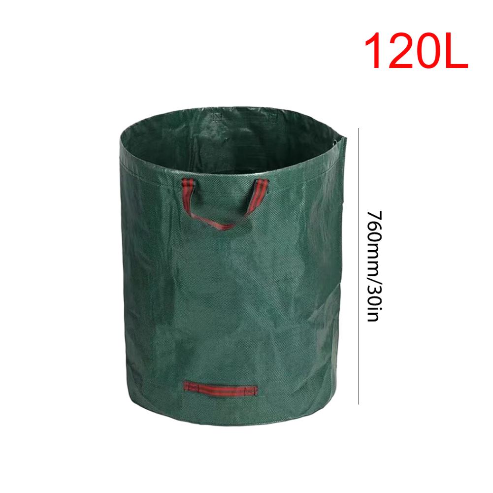 50/100/200/300/400/500L Garden Waste Bag Reusable Large Capacity Garden Bag Waterproof Leaf Sack Storage Collection Container