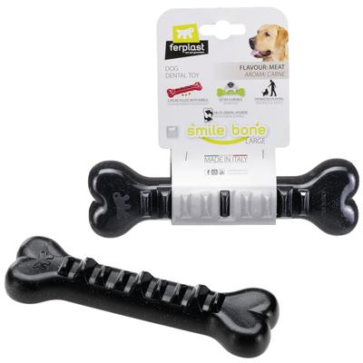 Smilebone L Black Dental Dog Toy Toothpaste Made In Italy by Ferplast