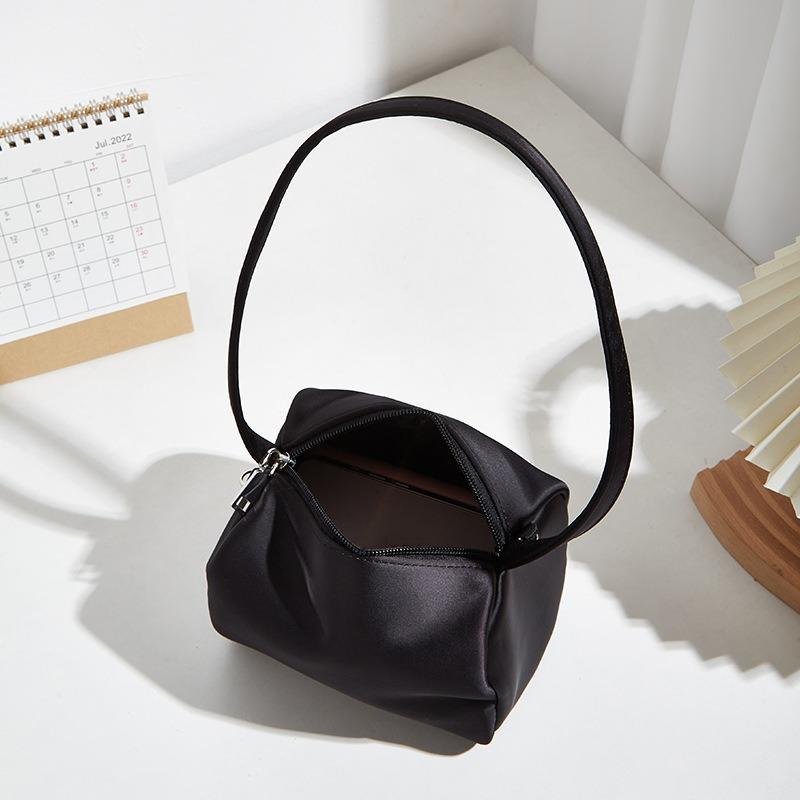 Autumn new women's bags versatile solid color chain pillow bag Oxford cloth shoulder bag textured messenger bag