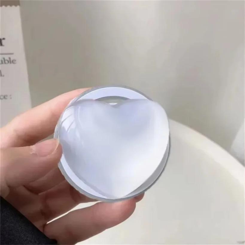 Desktop Magnetic Phone Holder Cute Glass Love Heart Design Cell Phone Support Stand For  Magsafe iPhone 16/15/14/13/12 Pro Max