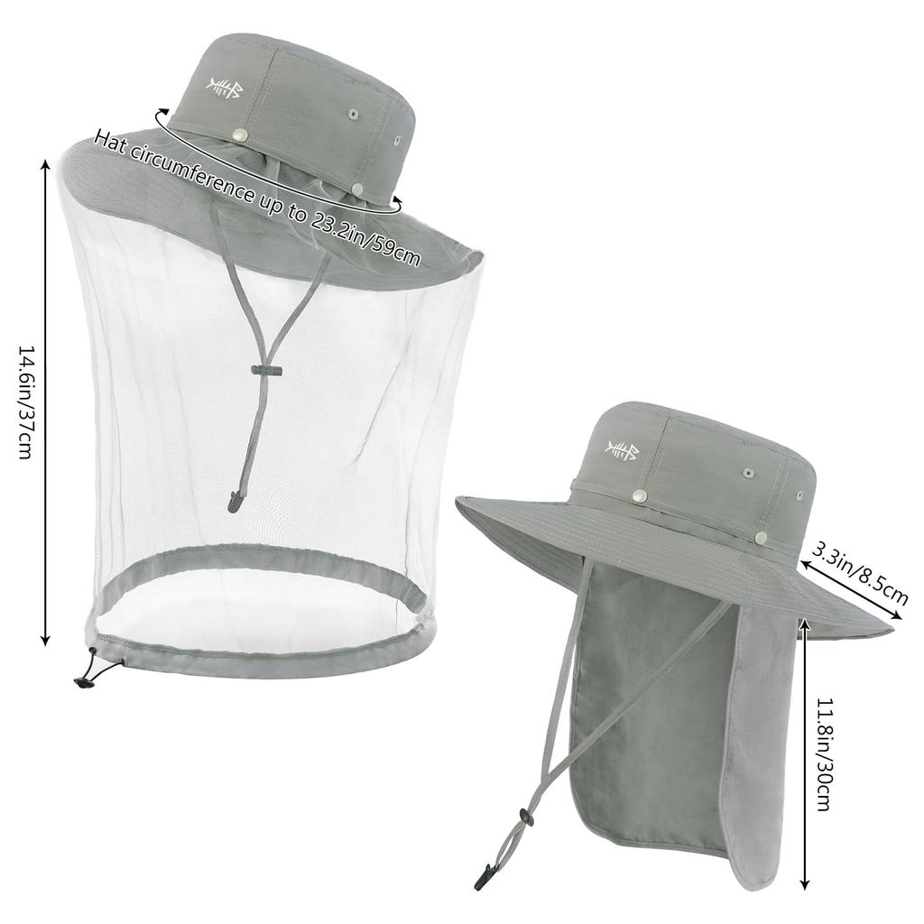 Bassdash Bug Proof Insect Wide Fishing Includes Sunshade Hat with Unisex [Bassdash] Hat, Repellent, Brim, Hat, Cloth, Net,
