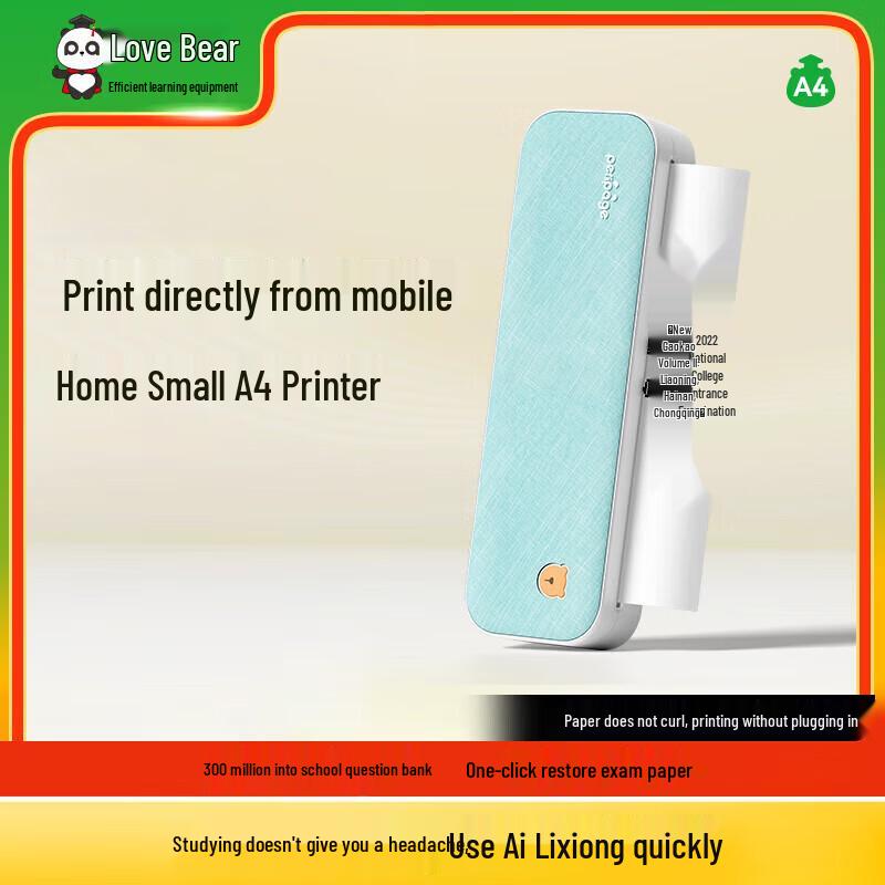 AiliXiong A40 A4 Portable Bluetooth Thermal Printer