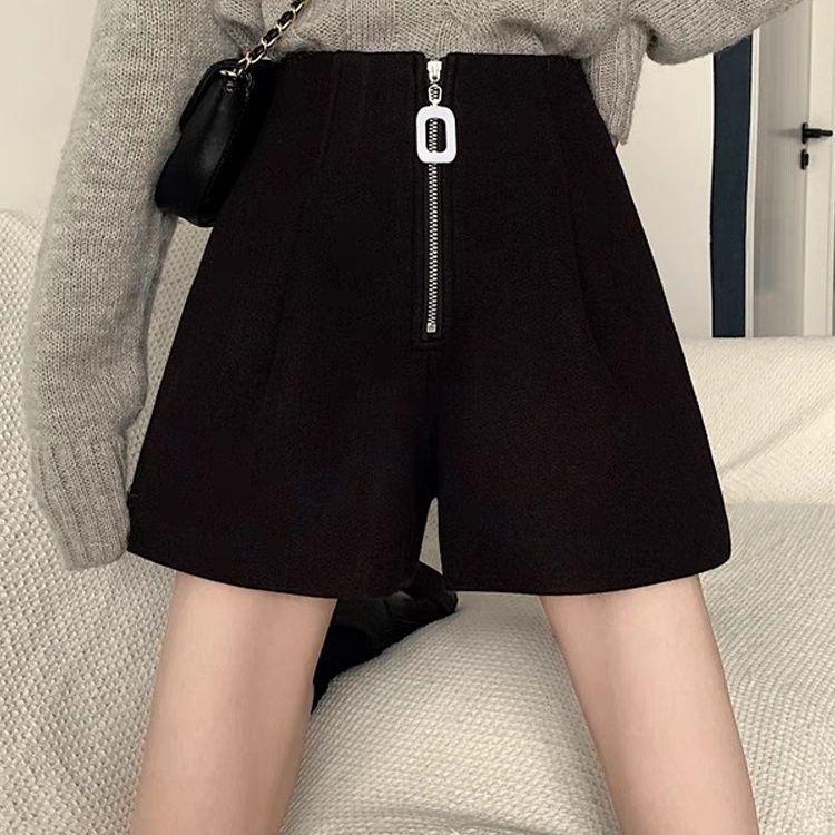 

High Waist Slim Fit Zipper Shorts - Wide Leg Casual Summer 2026 XS 70-80 lbs