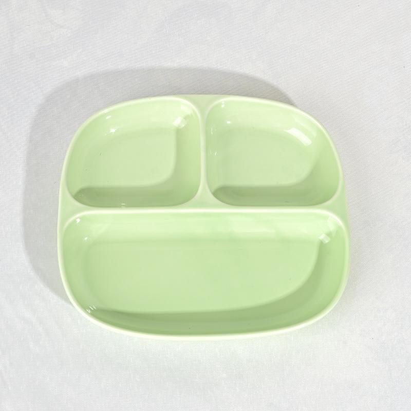 Dětský roztomilý makaronový keramický dělený talíř - Perfektní jídlo pro hubnutí a suvenýrový dárek pro dívky