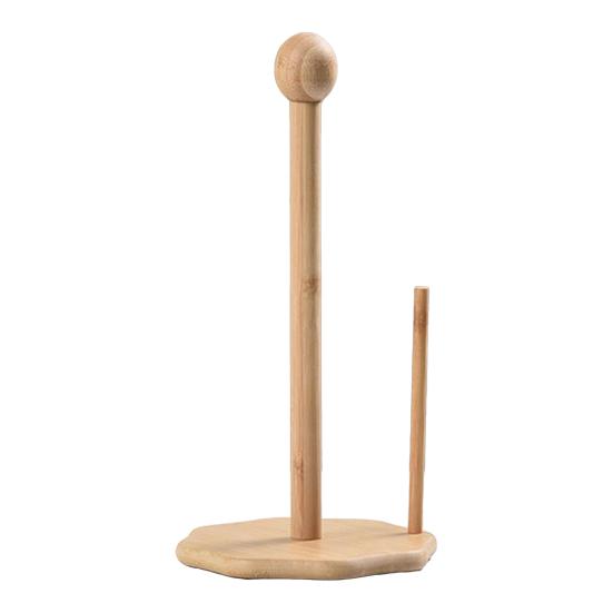 Бамбуковий тримач для паперових рушників Рустикальний настільний органайзер для паперових рушників Диспенсер для рулонів для кухонної стільниці Ванної кімнати Обіднього столу