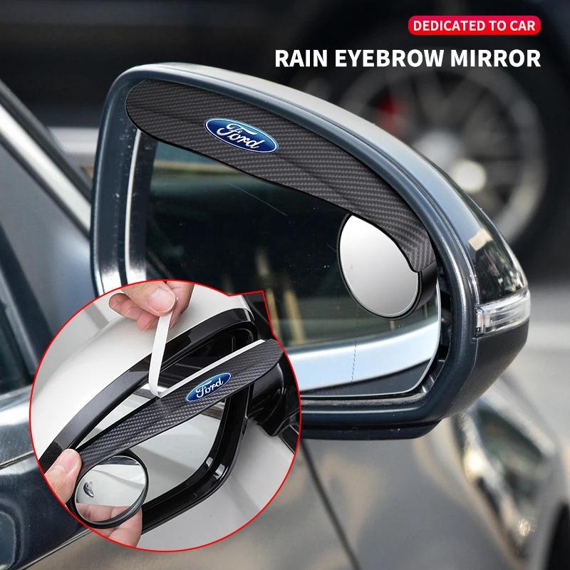 Car Wide Angle Rain Eyebrow Small Round Mirror For Ford Mustang BA Shelby SYNus King GTX1 Ka Fusion Focus F-150 Transit Ranger