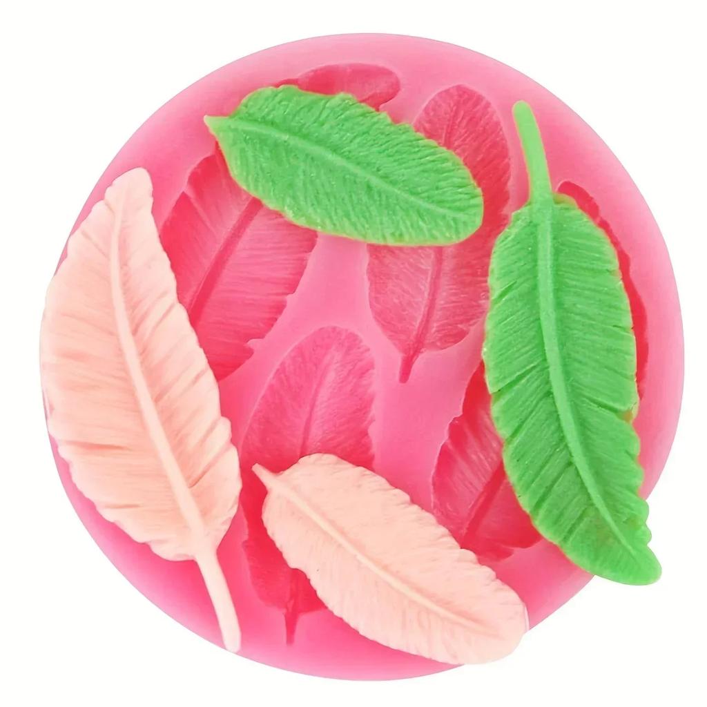 1pc-Bird Feather Silicone Mold DIY Cupcake Topper Fondant Cake Decorating Tools Chocolate Gumpaste Moulds Candy Clay Resin Molds