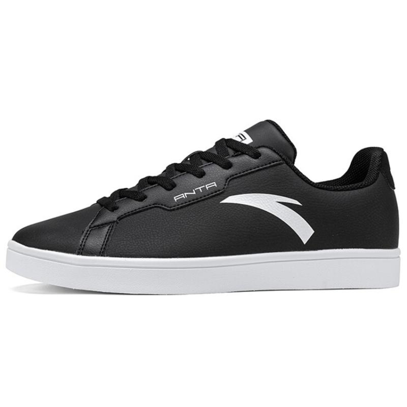

Anta Synthetic Leather Comfortable Slip Resistant Abrasion Resistant Low top Skateboard Shoes Men s Black Sneakers 912028003-1 40.5