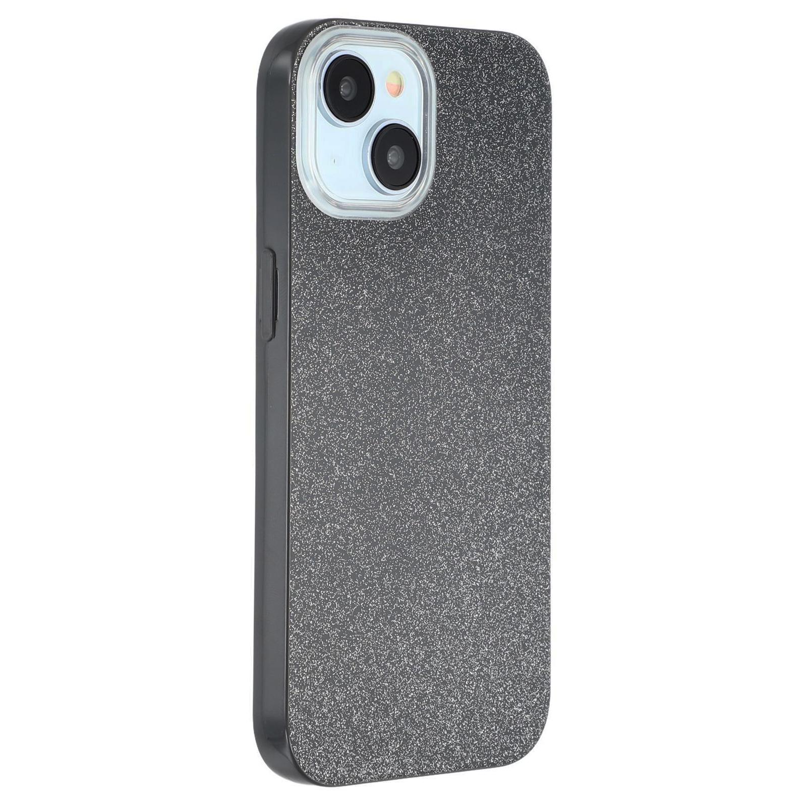 

Чехол для iPhone 15 IMD с блестками, ТПУ чехол для телефона с большим вырезом для камеры Black