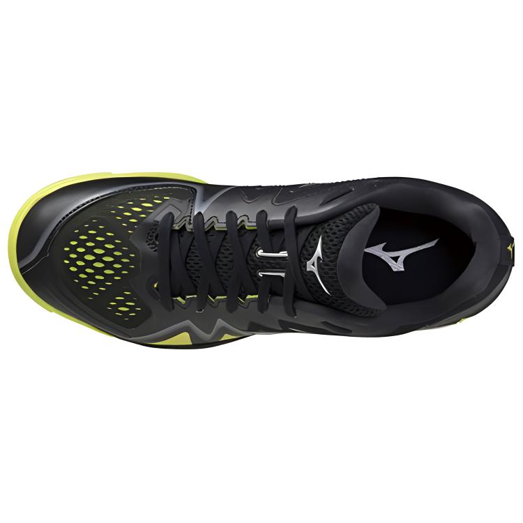 Mizuno Wave Medal Rise Breathable Durable Non-Slip Low-Top Table Tennis Shoes Unisex Shoes Black Yellow 81GA211005