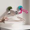 Wall-mounted Suction Cup Clothes Hanger Retractable Clothes Storage Rack  for Balcony