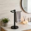 Modern Design Freestanding Towel Rack Steel Stand Enhances Aesthetics for Bathroom Contemporary Style
