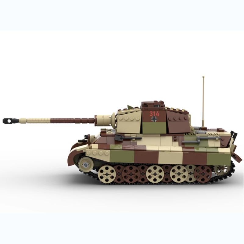Building Block Compatible With 68284 Tiger Ii Tank, Heavy Tank Model Building Block Assembly Puzzle