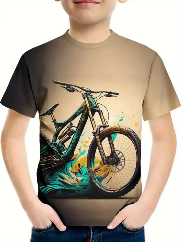 Summer Children's Clothing Car 3D Printed Boy's T-Shirt Graphic T Shirts Short Sleeve Girls Clothes Casual Round Neck Children Top
