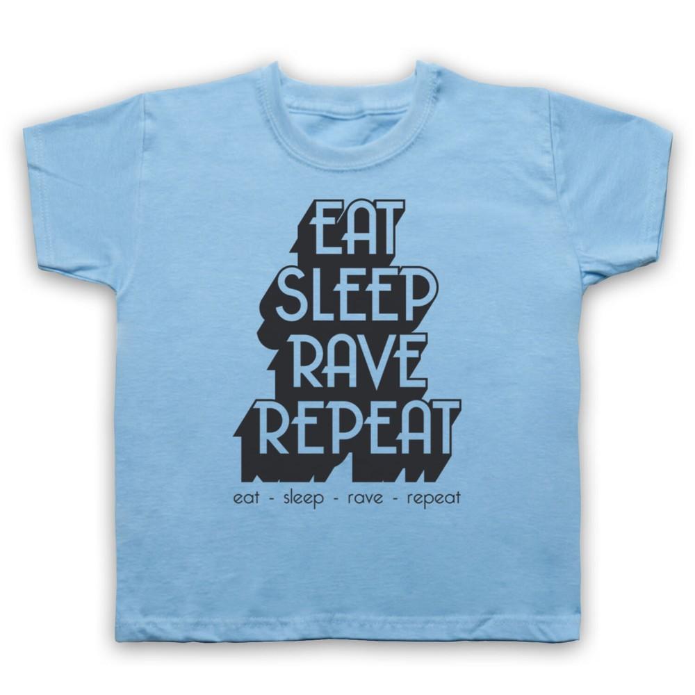 

Eat Sleep Rave Repeat Dance Music Slogan House Dandb Kids Childs T-Shirt 3XL