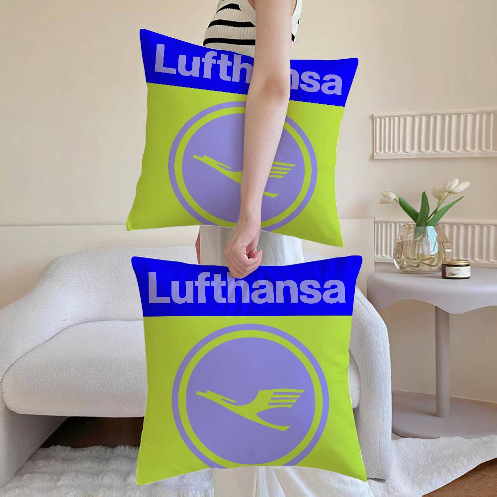 D-Deutsche Lufthansa Kuddfodral Soffa och Vardagsrum Dekorativa Kuddfodral Dammtäta och Kvalstertäta Osynlig Dragkedja