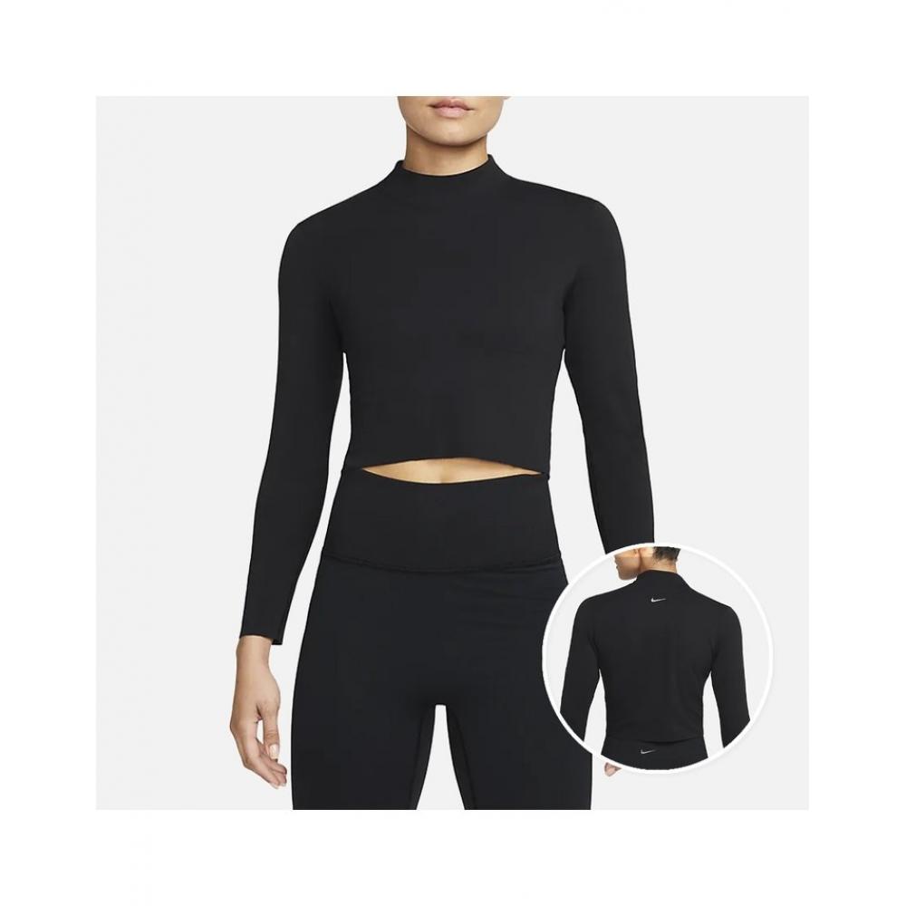 

Nike Women S Yoga Crop Long Sleeve Tee Dr2204 010 BlackM 85