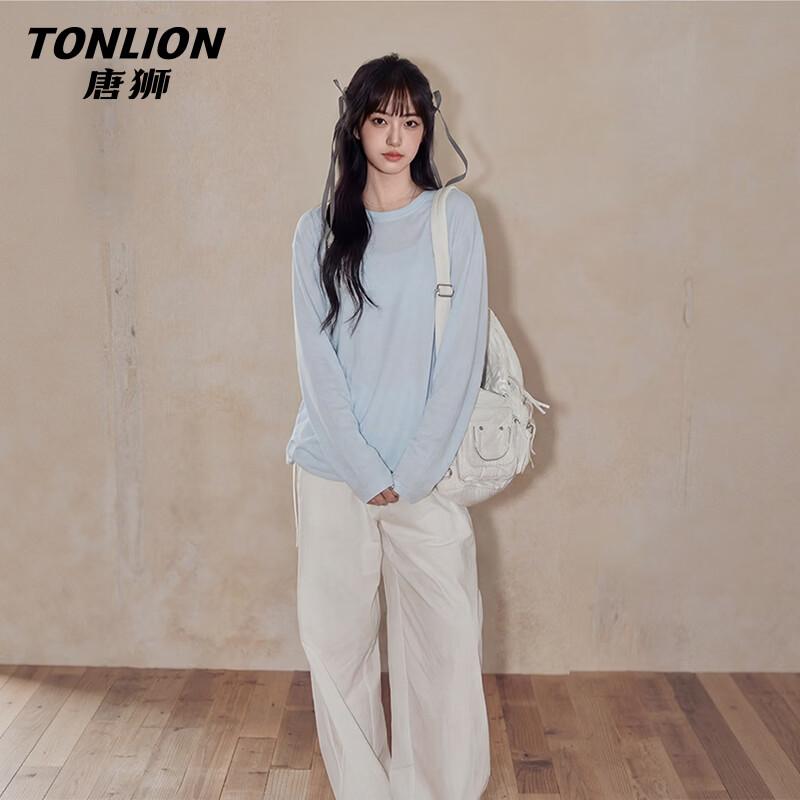 Женская свободная блузка с длинным рукавом из смесовой ткани Tencel от TangLion XL
