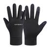 Windproof, waterproof and velvet thermal gloves, cold-proof cycling in autumn and winter, full-finger takeaway men's and women's handsome gloves