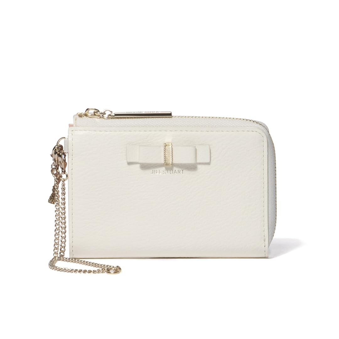 

Jill Stuart Misty Leather Case with Ribbon Motif Women s Multi-Purpose (JSLW4CE1) білий