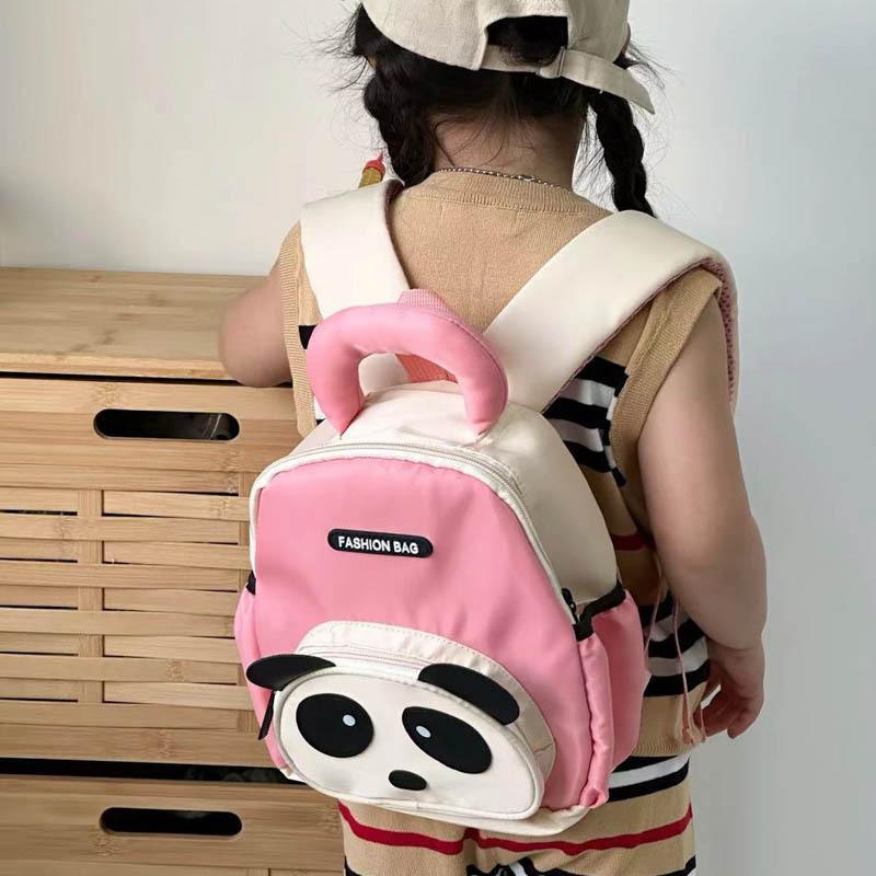 Adorable Cartoon Panda Backpack For Toddlers Oxford Cloth Breathable Kindergarten Bag
