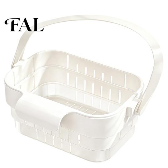 Ventilated Food Storage Rack Kitchen Sink Hanging Drain Basket, with Quick Drying Holes, Foldable Portable Drainer for Noodles Space Saving