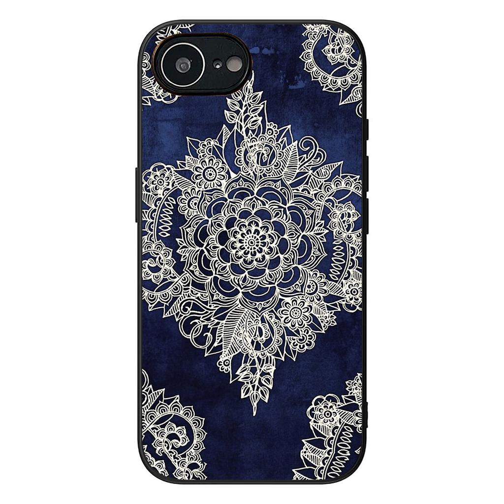 Mandala Texture Rose Flower Phone Case for Apple iPhone 16 17 Air 14 15 Pro Max Plus 16+ 16E 14+ ProMax Protective Cover
